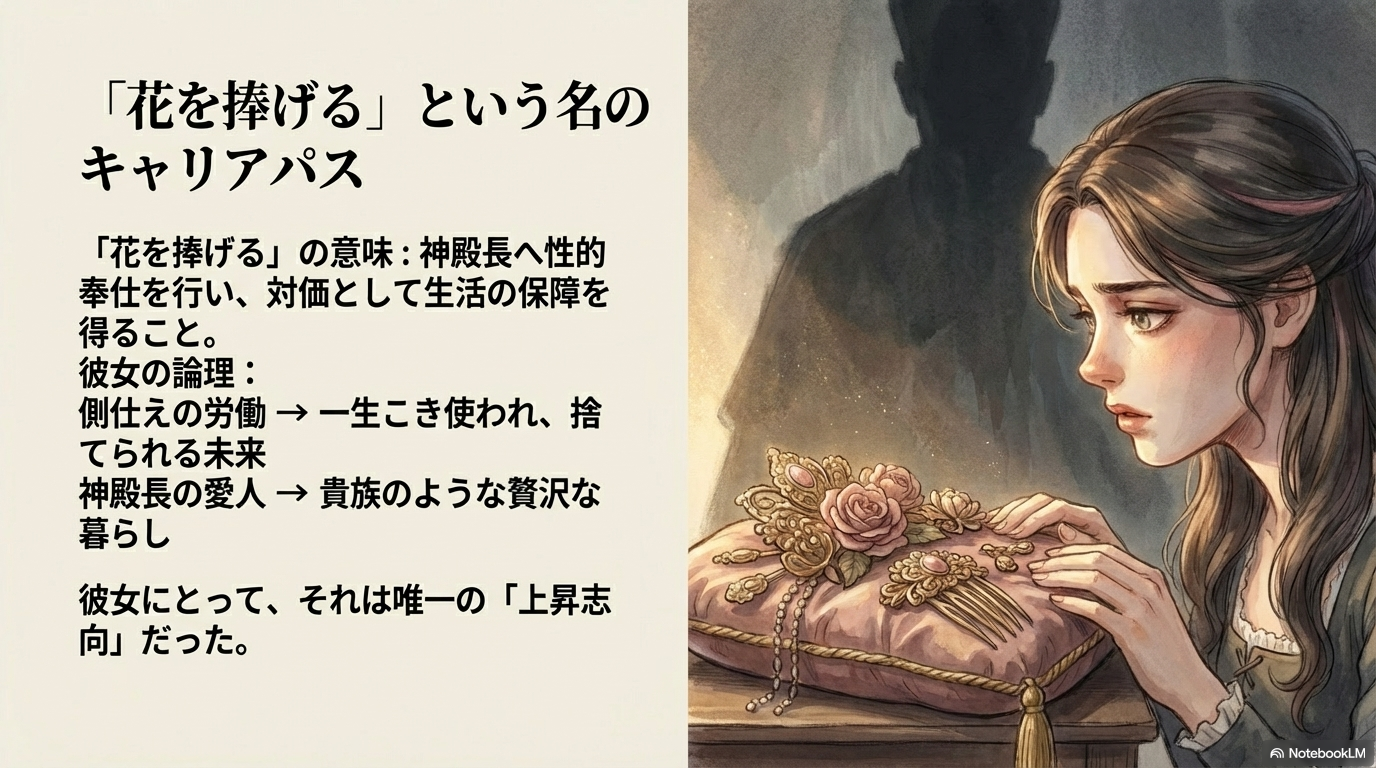 本好きの下剋上でデリアが神殿長に花を捧げることをキャリアパスと考えていた思考ロジックの解説