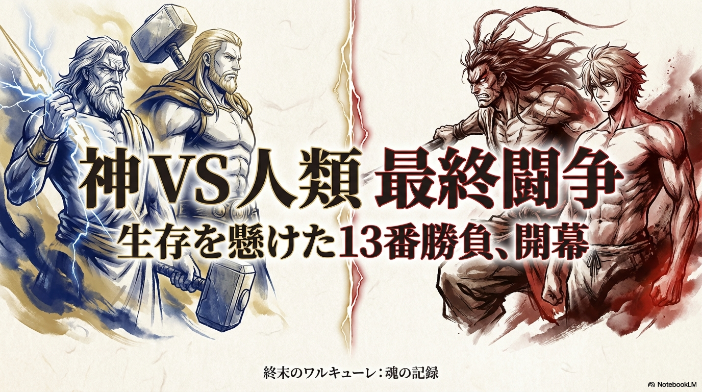 終末のワルキューレのメインビジュアル。神と人類の最終闘争ラグナロクの開幕イメージ。