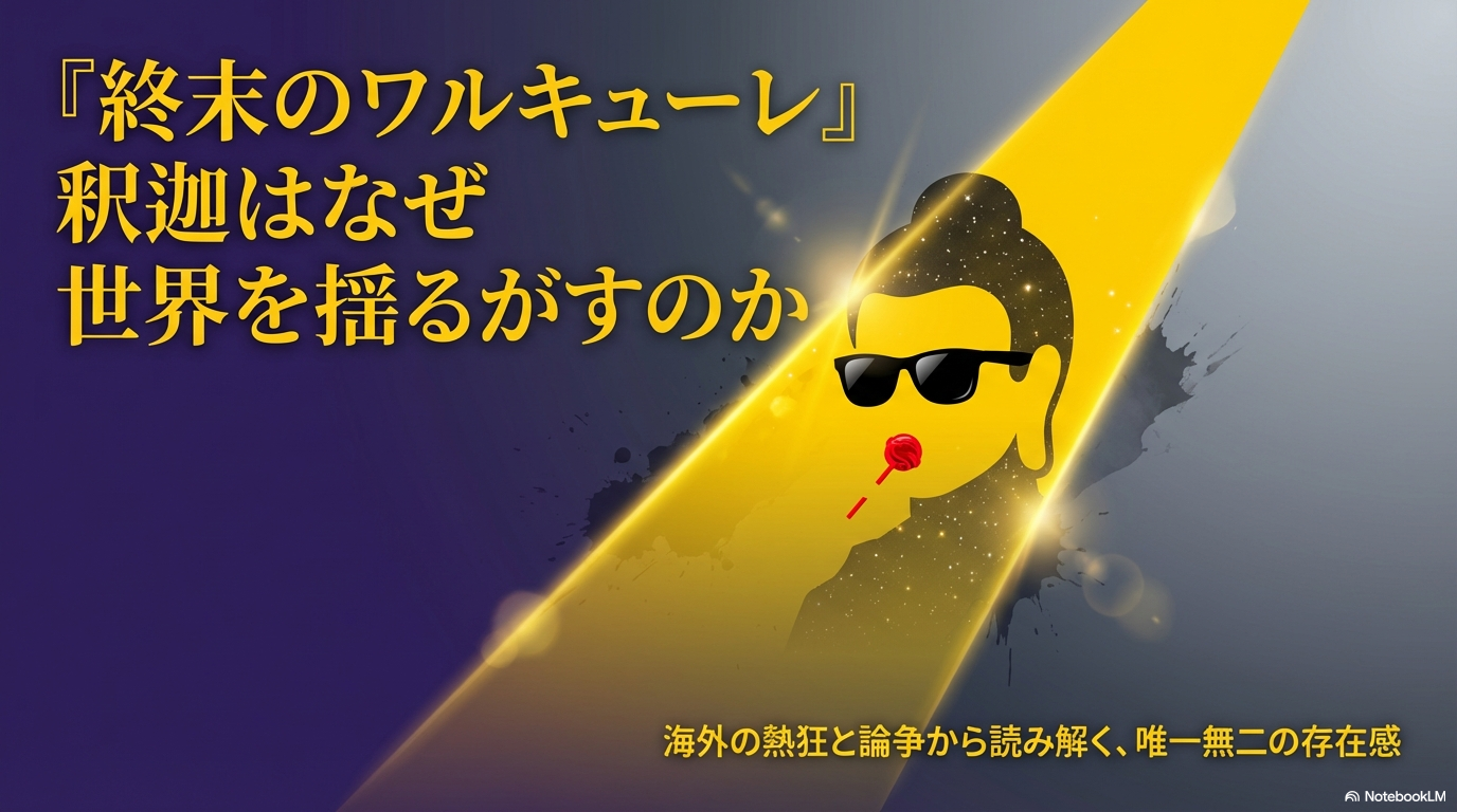 終末のワルキューレの釈迦がなぜ世界を揺るがすのかを海外の熱狂と論争から読み解くタイトルスライド