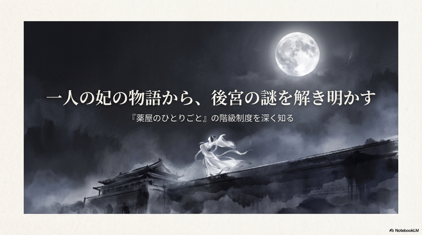 薬屋のひとりごとの中級妃や後宮の階級制度を解説するスライドの表紙