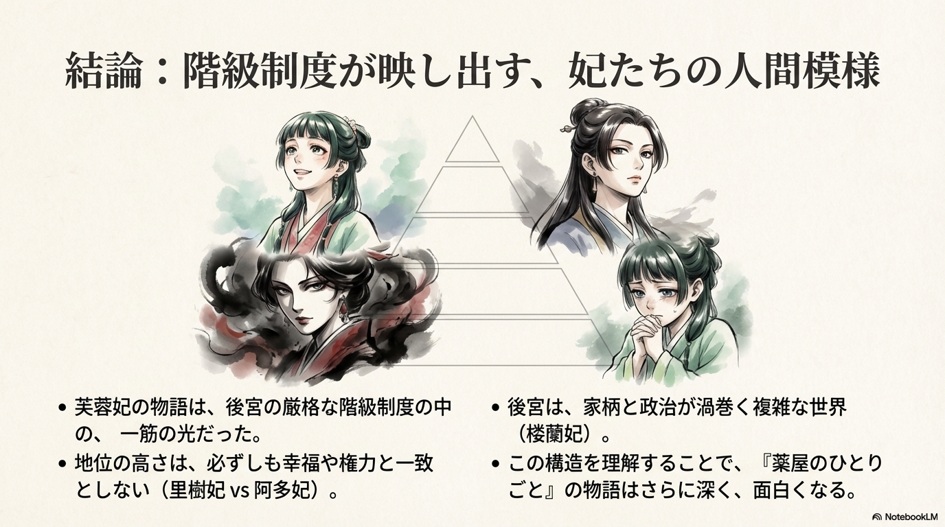 薬屋のひとりごとの階級制度が映し出す妃たちの物語の結論まとめ
