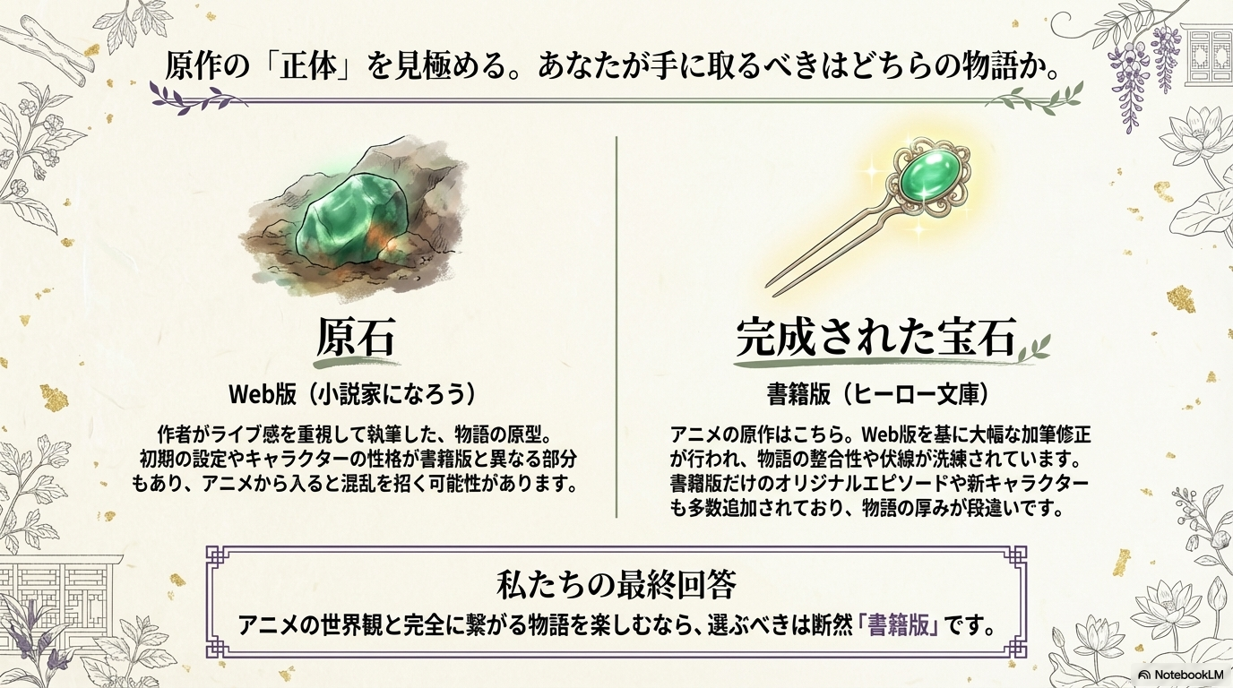 結論として、アニメから入った方が読むなら断然「書籍版（ヒーロー文庫）」がおすすめです。