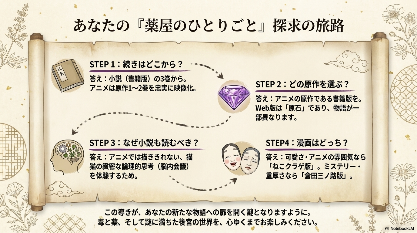 薬屋のひとりごとのアニメと小説の違いを簡単に総括