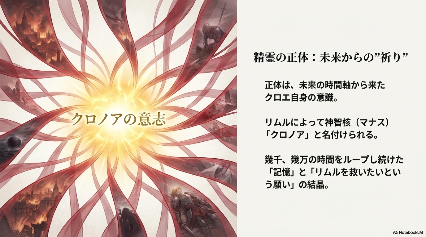 クロエとヒナタが繰り返す無限ループの構造と精霊が宿った目的を説明する相関図