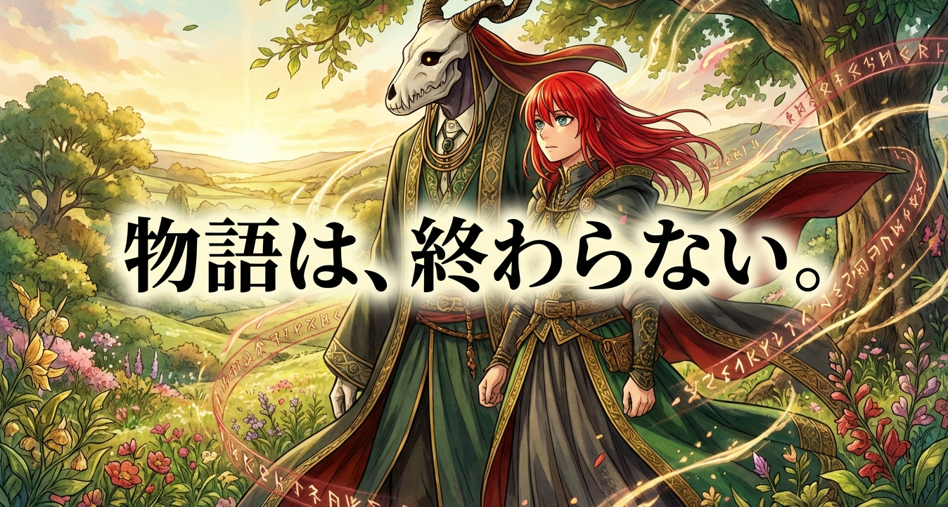 魔法使いの嫁の出版社がマッグガーデンからブシロードワークスへ移籍し、掲載媒体がコミックグロウルに変更されたことを示す図解。