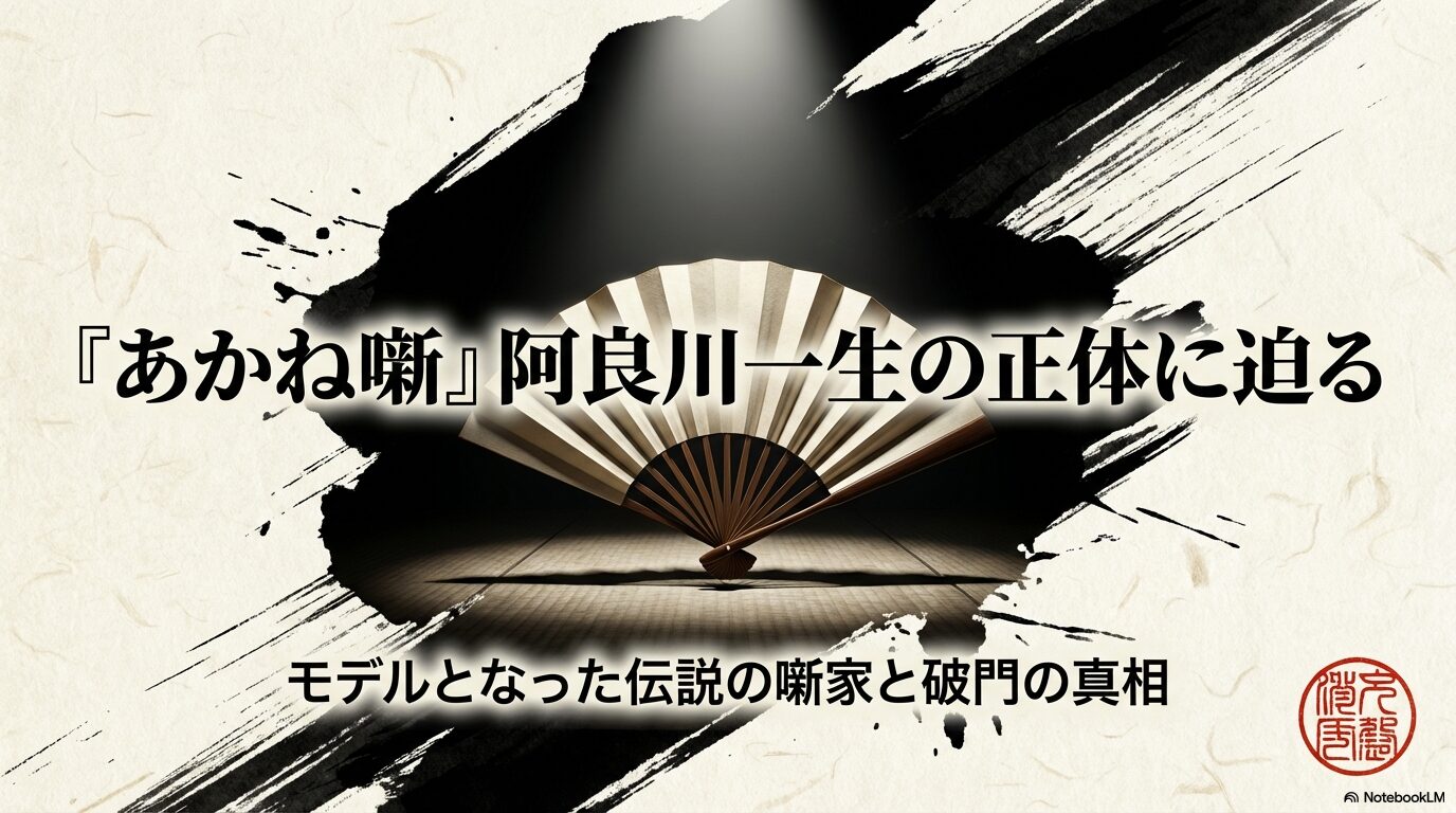 あかね噺の阿良川一生の正体に迫る：モデルとなった伝説の噺家と破門の真相