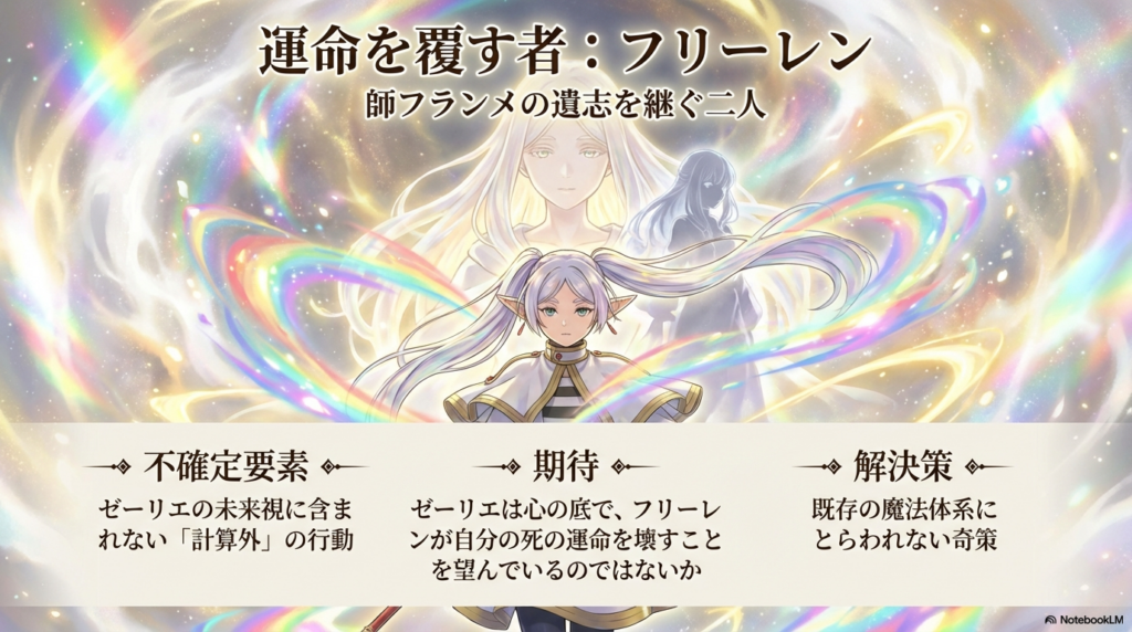 ゼーリエの未来視に含まれない計算外の行動をとるフリーレンへの期待