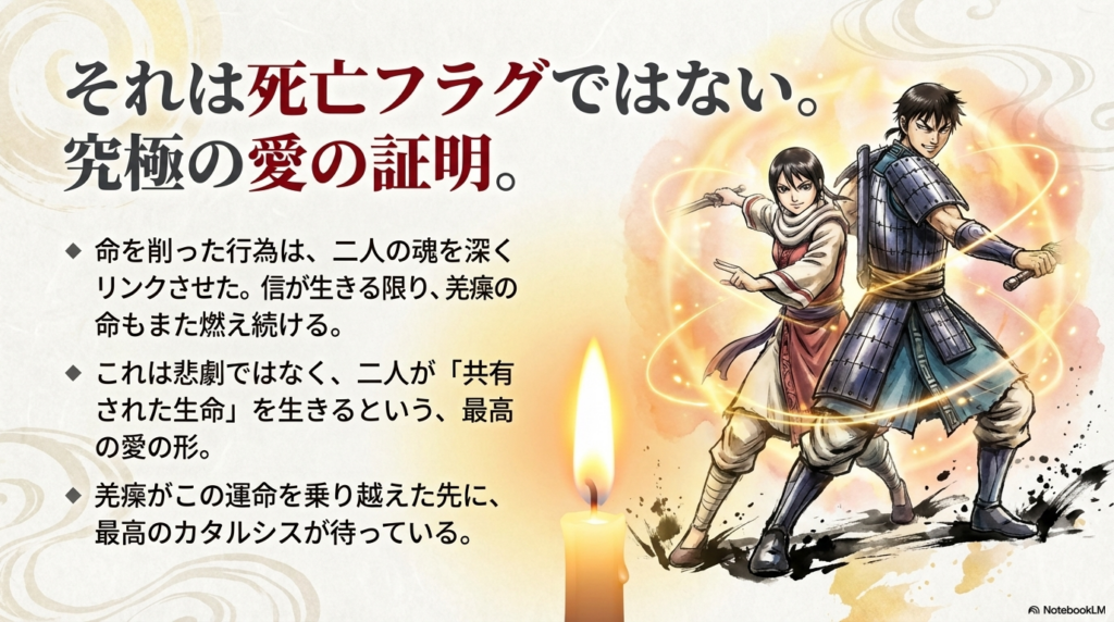 羌瘣の寿命短縮は悲劇の死亡フラグではなく、信と魂が深くリンクした「共有された生命」の証であるとする見解