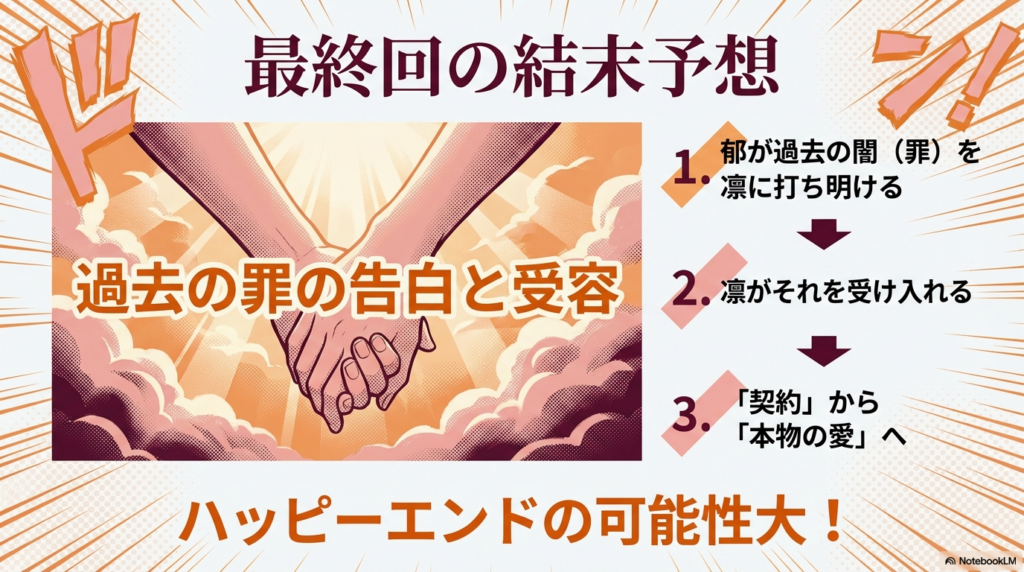 郁が過去を告白し凛が受容することで契約から本物の愛へ変わるハッピーエンド予想図