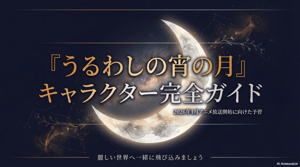 2026年1月アニメ放送開始に向けた『うるわしの宵の月』キャラクター完全ガイドのスライド