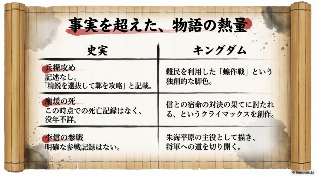 キングダムと史実の違い