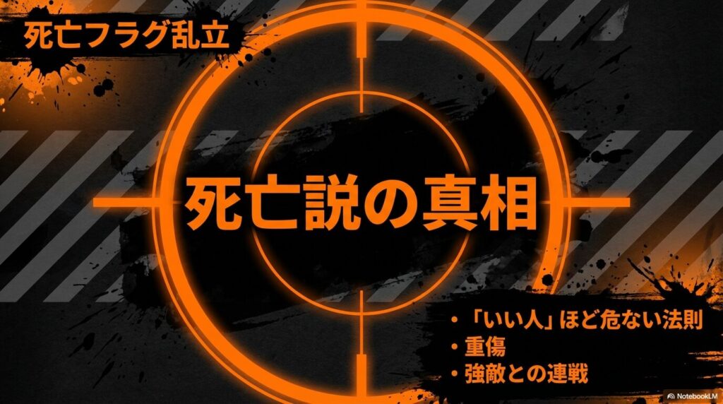 アスマの死亡フラグ分析。「いい人」ほど危ない法則、重傷、強敵との連戦など
