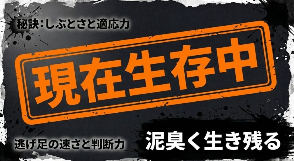 アスマの生存秘訣はしぶとさと適応力。逃げ足の速さと判断力で現在も生存中