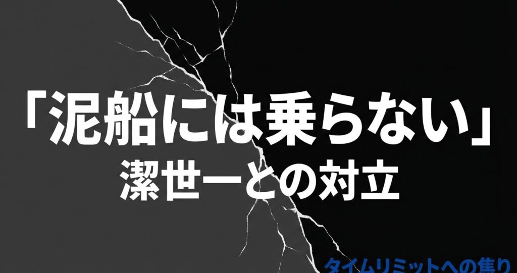 潔世一との対立構造と泥船発言・タイムリミットへの焦り