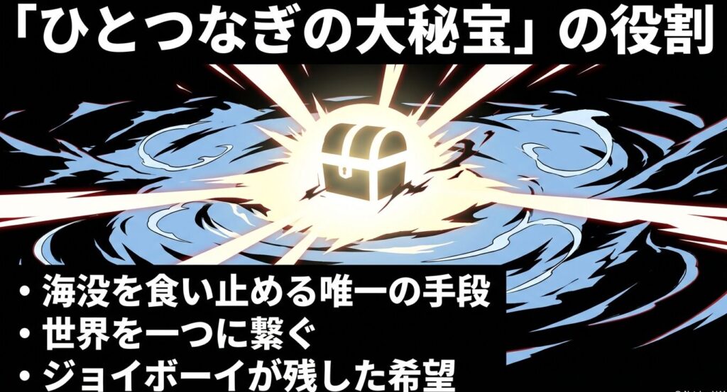 海没を食い止め世界を一つに繋ぐジョイボーイが残した「ひとつなぎの大秘宝」の役割