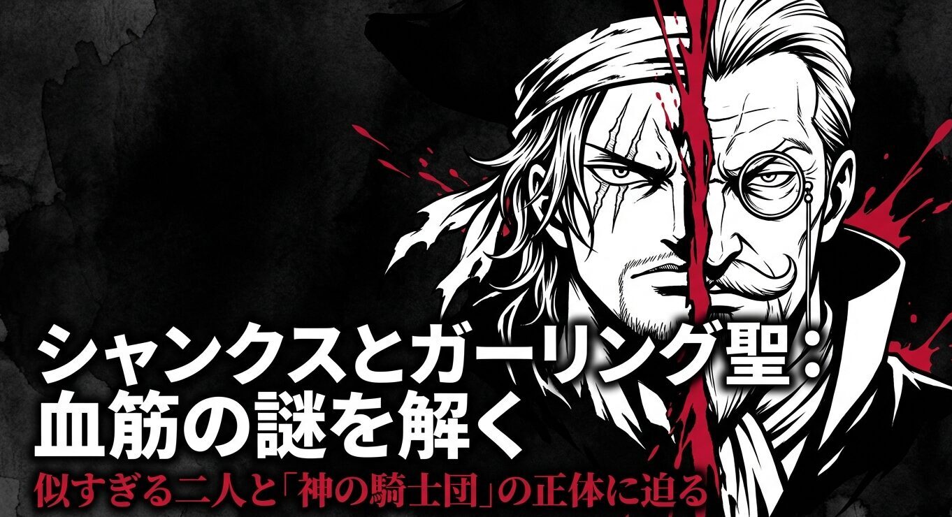 ガーリング聖とシャンクスが親子である可能性を示す顔の輪郭や三日月型の髭などの共通点まとめ